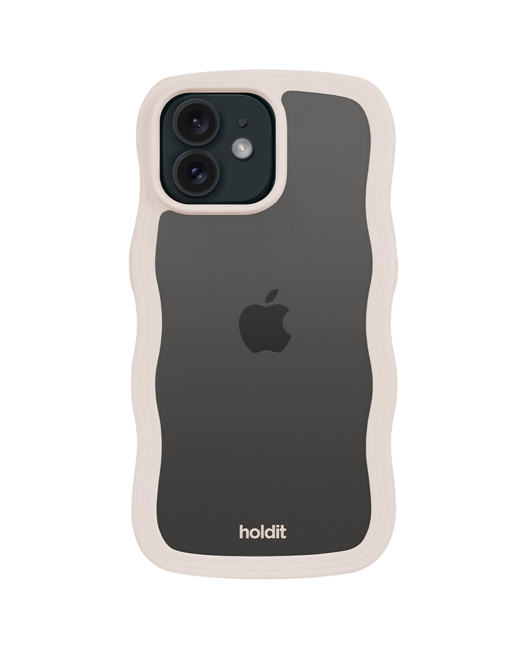 Wavy iPhone cover - Light Beige/Transparent